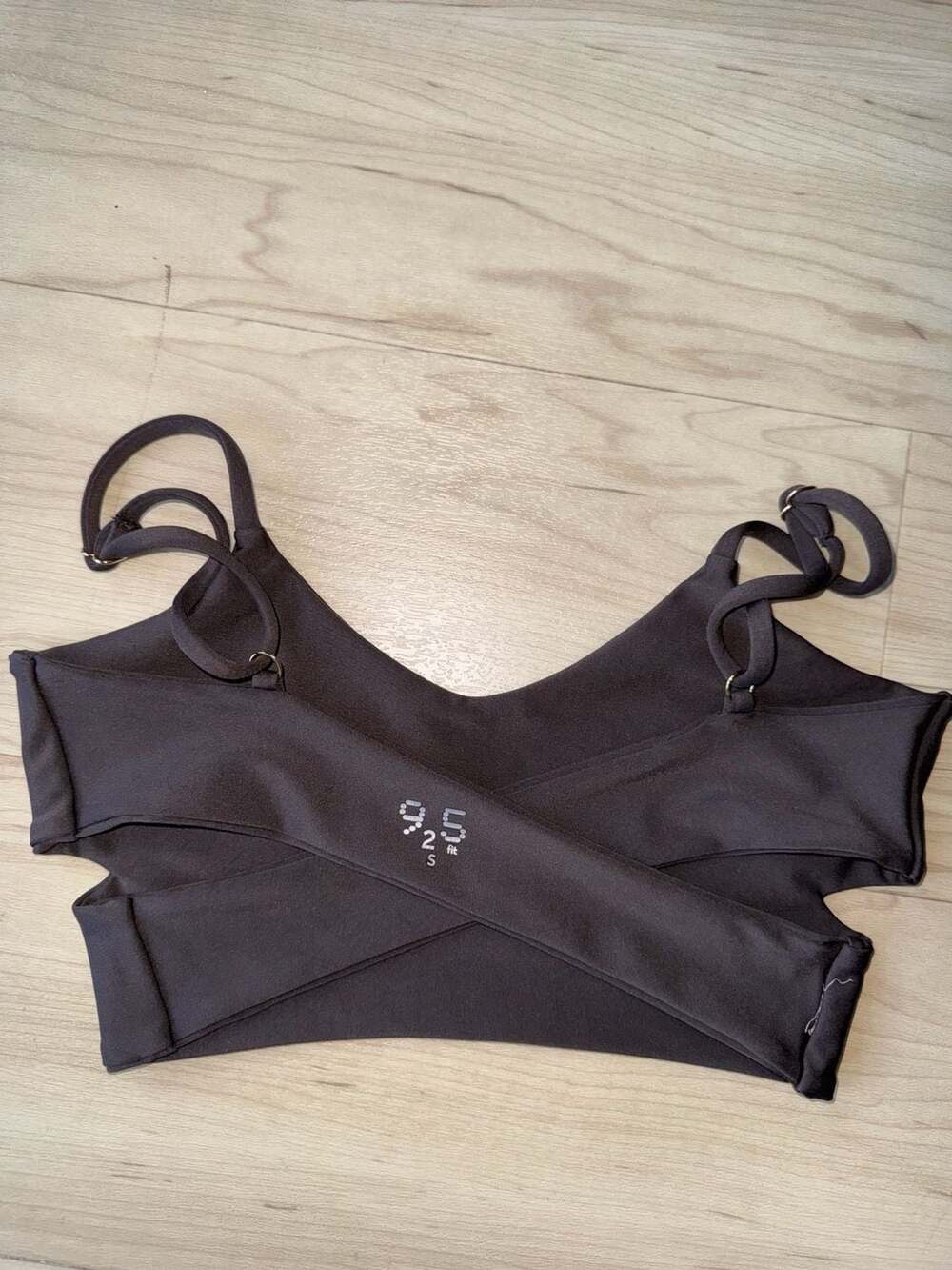925 Fit Black Criss-Cross Back Strappy Sports Bra